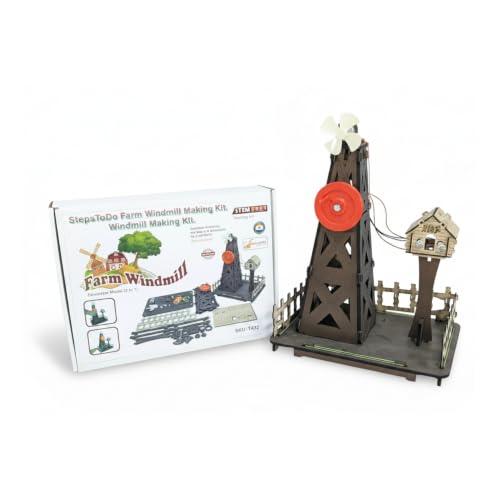 Image of Farm Windmill Making Kit. DIY Wind Turbine Science Kit. Experimental Kit to Study Wind Power. Windmill Generator Working Model. Windmill Making Kit.