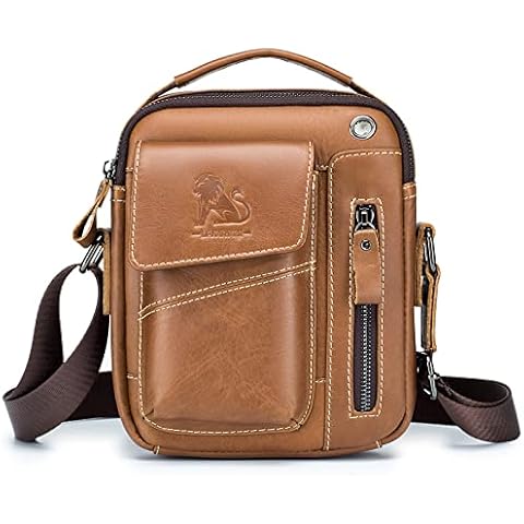 pundarika Bolsa de Hombro de Cuero para Hombres Cover