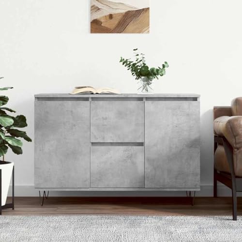 Mimdixy Mueble para comedor, mueble de café, color gris hormigón, 101,5 x 35 x 70 cm, material de madera