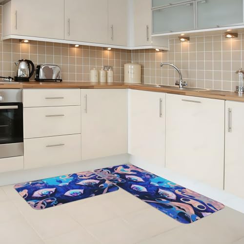 Alfombrillas de cocina con diseño de un ojo para un cuarto de lavado moderno 6
