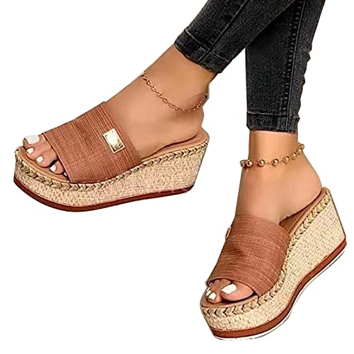 Sandales mules compensées pour les vacances et les sorties décontractées