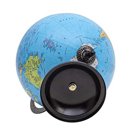 Image of Magicwand Metal & Board Political Educational Laminated Rotating World Globe with Black Metal Base【10 inch with Black Base】