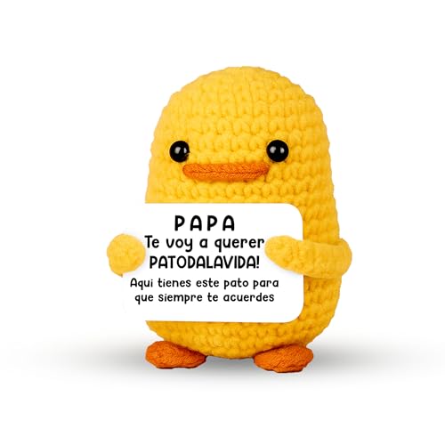 Pato de crochet tejido a mano