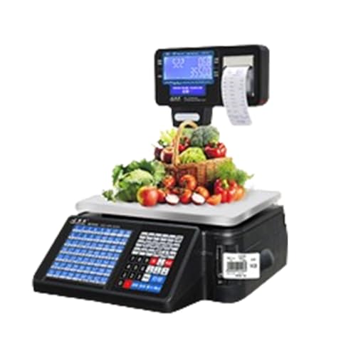 Báscula electrónica con impresora dual y pantalla grande miniatura 1