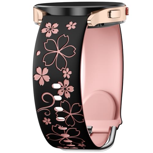Opiniones y reviews de samsung smartwatch gear los más recomendados. 44 Vcegari Correa con grabado floral Compatibles con la banda del Samsung Galaxy Watch 7 Band 6 4 5 40mm 44mm/5 Pro/6 4 Classic/Active 2, correa de silicona de 20mm con flores de dos...