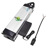 WILLQ Batería Litio 24V 20Ah 25Ah para Bicicleta eléctrica Compatible con Motores Patinete Plegable 100W 250W 350W 500W 600W con Puerto de Descarga Superior,24v20ah