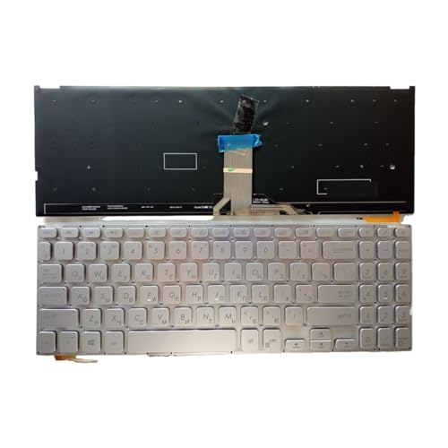 Clavier Vivobook V5000 pour travailler de nuit avec touches RU argentées rétroéclairées