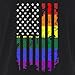 shop4ever Distressed Rainbow Flag T-Shirt Gay Pride Shirts Medium Black 0