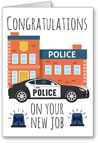 Congratulations New Job Policeman Card Police Officer Policewoman Car ...