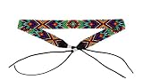 Mayan Arts Beaded Hat Band, Hatband Cowgirl Western, Leather Ties, Men, Women, Handmade in Guatemala
