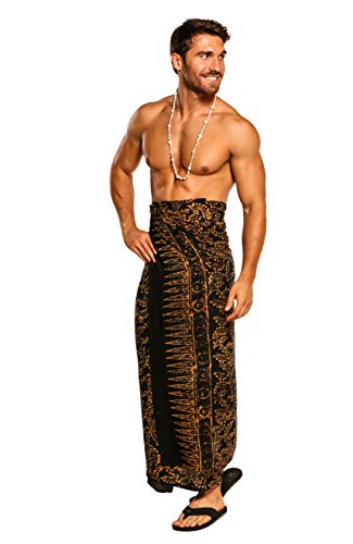 1 World Sarongs SARONG-KD-PS-FL-FLORAL-68 Gold