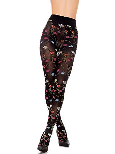 Collant chaud Trasparenze fini les jambes au froid avec ce motif fantaisie semi opaque