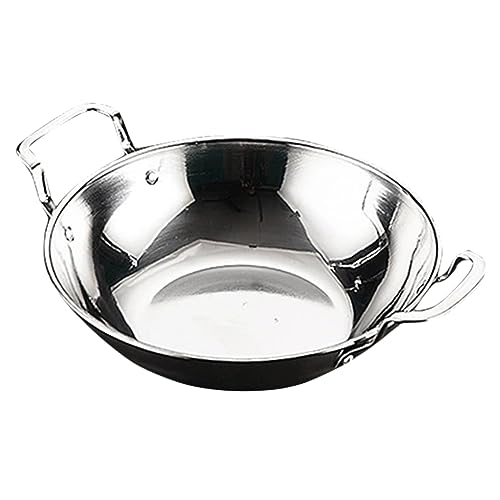 NAMOARLY Rapid Heating Griddle Pan Stainless Steel Cookware Double Handle Hot Pot Kitchen Cooking Pan Home Cookware