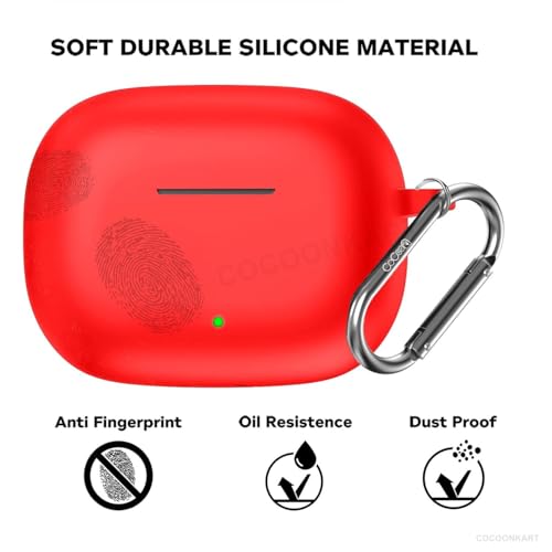 Image of Soft Silicone Case Cover for Realme Buds T310 | Buds N1 - Red