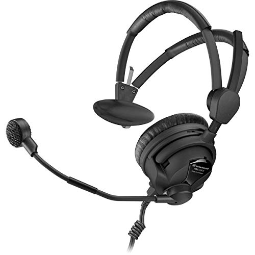 Sennheiser HMD 26-II-600-X3K1 Broadcast Headset, 600 Ohm Impedance, ActiveGard, Dynamic Microphone Black