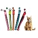 LBJFYHJN Katzenhalsbänder Set - 5 Halsbänder Katzen mit Glöckchen | Anti-Strangulationssicherheit | Leichtes Farbenfrohes Halsband Design