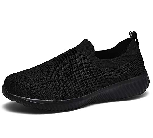 Image of konhill Womens Walking Shoes Slip On Sneakers Breathable Mesh Lightweight Casual Footwear for Daily Commute