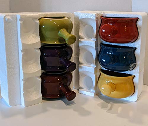 Stonewear Bowls 6 Piece Ceramic Soup Bowl Set, Multicolor #TOP6