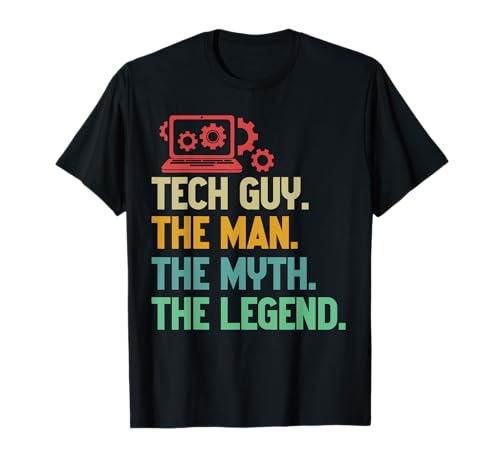 Tech Guy The Man The Myth The Legend Support technique rétro T-Shirt
