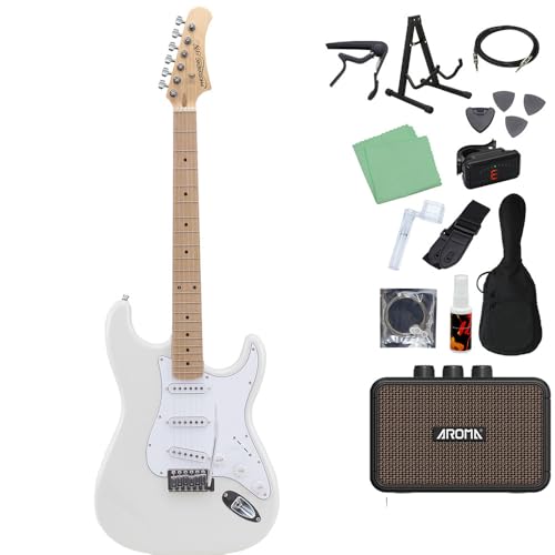 Photogenic ST-180M WH エレキギター初心者14点セット 【充電式ミニアンプ付き】 ストラトタイプ フォトジェニック