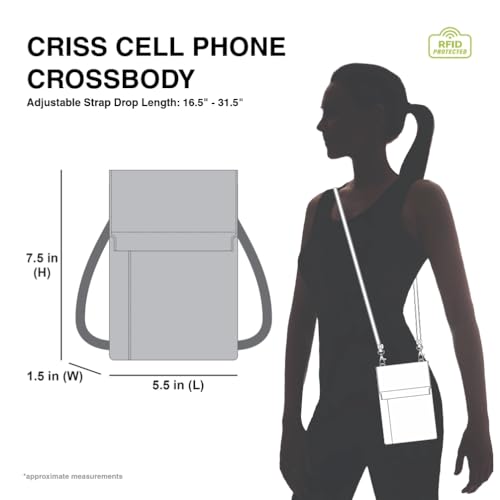 Image of CHALA RFID Criss Crossbody Cell Phone Purse - Women Faux Leather Xbody Handbag with Adjustable Strap | RFID