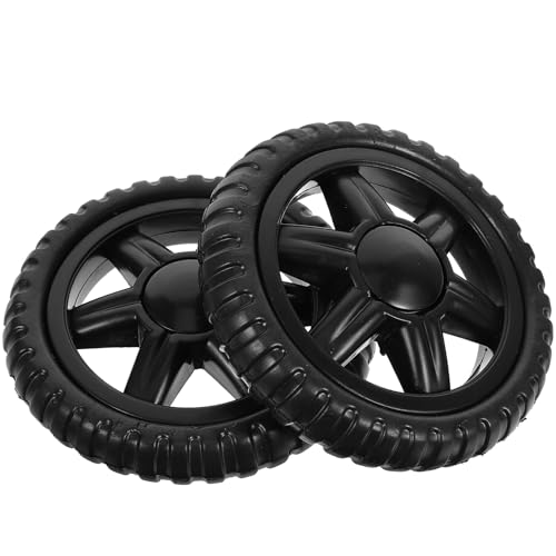 Alipis 2Pcs Heavy Duty Replacement Shopping Cart Wheels Plastic Trolley Casters for Wheelchair and Grocery Trolleys Stable Transport Accessories