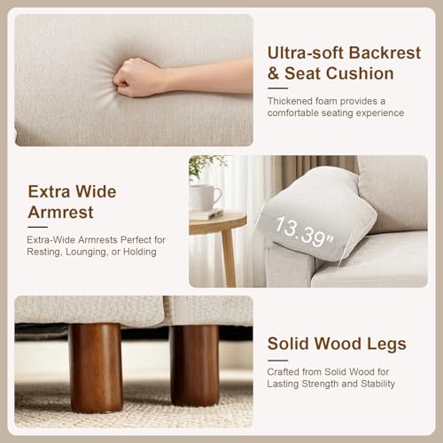 Image of Oversized L Shaped Sectional Couch for Living Room, Modular Cloud Sofa | Deep Seat, Chenille, Extra Large,with Ottoman&Washable Covers,Easy&Tool-Free Assembly,Hight Support Foam,for,Bedroom,Basement