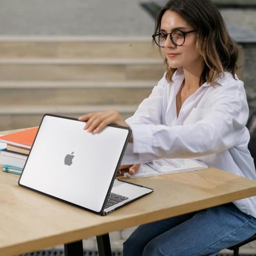 Image of BlueSwan Buleswan New Upgraded Macbook Air 13 Inch Case 2021 2020 M1 A2337 A2179 A1932,Anti-Cracking And Anti-Fingerprint Hard Shell Case,Tpu+Pc,Matte Surface,Clear