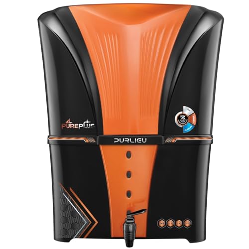 Image of Pureplus Zinc RO Water Purifier with Bio Copper and Alkaline Filter Technology Purification, UV, UF and TDS Controller 12Litre Fully Automatic Function and Best For Home and Office