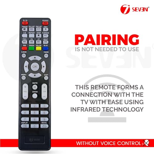 Image of 7SEVEN Remote for Reconnect Tv Suitable for LCD LED Reliance Brand Television Remote Control - Match Exactly with Existing Remote Key by Key for Better Performance