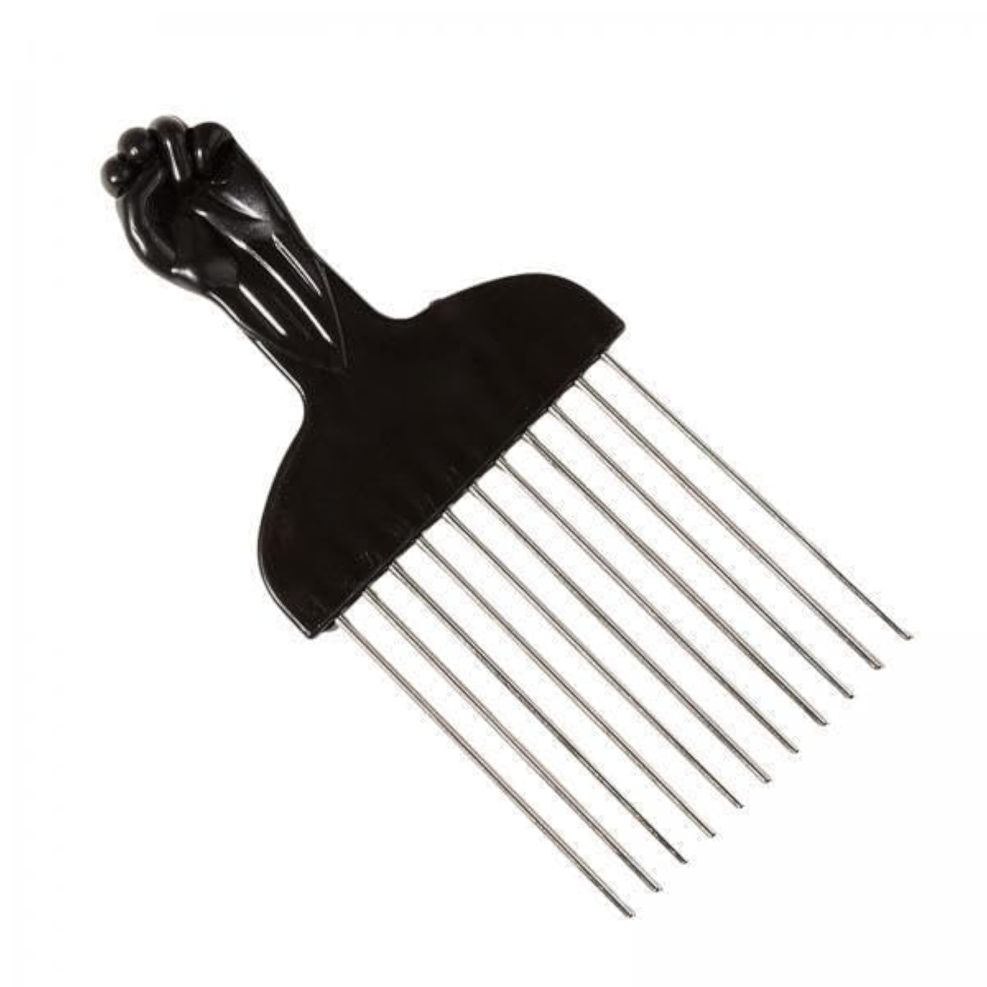 4X Metal Hair Pick Curly Hair Styling Picks Black