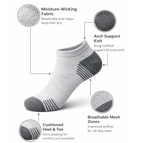 Image of No Show Socks Mens Low Cut Athletic Running Casual Liner Socks.