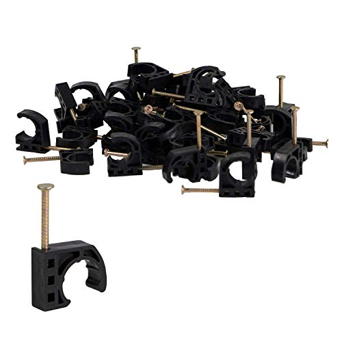 Highcraft Jhook34-50 Half Clamp J-Hook With Nail For Pex Tubing Pipe Support, 3/4 In. Black (50 Pack) #TOP9