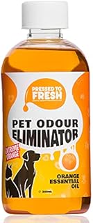 Pet Urine Odour Eliminator & Neutraliser - Natural Cold Pressed Orange Oil Enzyme Cleaner - Makes 4 Litres - Cleans Dog & Cat Smells, Carpet, Bins, Litter Trays - Pet Deodoriser & Repellent