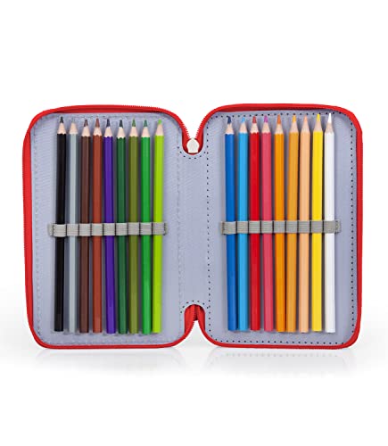 Trousse Spider-Man 3 compartiments garnie de 44 pièces Marvel