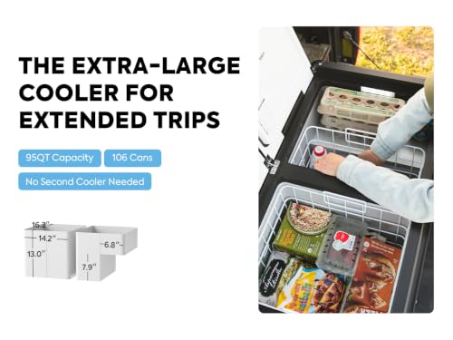 Image of ICECO VL90ProD Dual Zone 12V Fridge Freezer, 95QT Portable Refrigerator