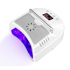 Cordless LED UV Nail Lamp,Professional Uv Llight for Gel Nails Nail Dryer for Acrylic Gel,Curling Lamp for Beauty Salon (White)