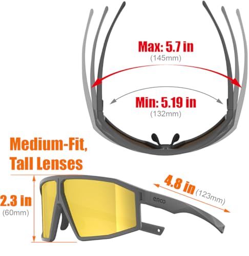Image of F26 Polarized Fishing Sunglasses for Men Women, UV400 Outdoor Sports Sunglass for Running Hiking Golf with Carrying Case