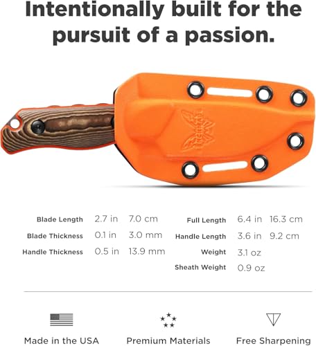 Image of optimistic Hidden Temu made Canyon Knife With Orange Kydex Sheath for Kitchen Utility, Fruits, Vegetables, Meat | Portable Travel Essential for Home, Outdoor, Hiking, Car Use