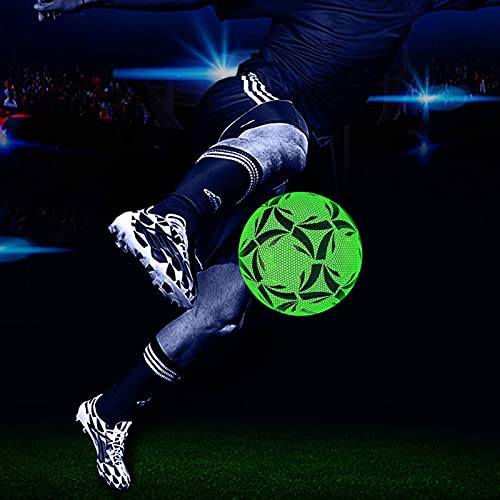 サッカーボール 5号4号 光るサッカーボール ライトアップサッカーボールの暗闇で光るサッカーボール若者とナイトゲームの大人のサッカーボール 3枚目