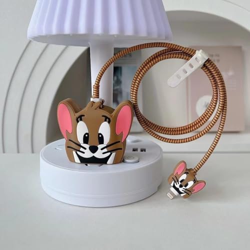 Image of Sounce Jeryy Charger Protective Case for iPhone 18W & 20W Charger and Wire Protector for Lightning Cable - Charger Protective Cover, Protection Sleeve, Cord Saver for Earphone (Charger Not Included)