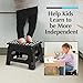 Handy Laundry Folding Step Stool - Sturdy Enough Collapsible Stool to Support Adults and Safe Enough for Kids - Opens Easy with One Flip - Great for Kitchen, Bathroom or Bedroom (Black - 9 Inch)