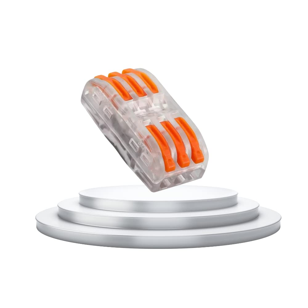 Nidy® 5Pcs Compact Lever Wire Nut Connector (3 in 3 Out), Splicing Wire Connector, Universal Quick Wiring Cable Connection Push-in Conductor Terminal Block Reusable, CE & RoHS Certified, 28-12 AWG-image-42