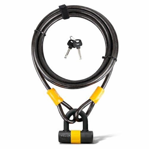 VINZ Kinabalu Cable de Sécurité avec Serrure à Clé | Cable de Verrouillage Flexible | Longueur 300 cm | Certification ART4 | Haute Résistance et...