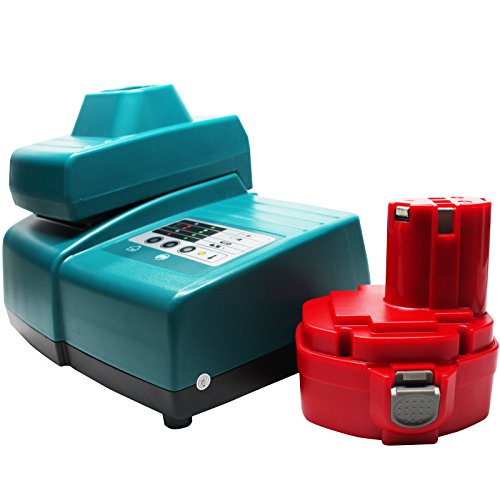 Makita 14v Battery Replacement (3300mAh,NIMH) + Universal Charger for Makita Power Tool Battery
