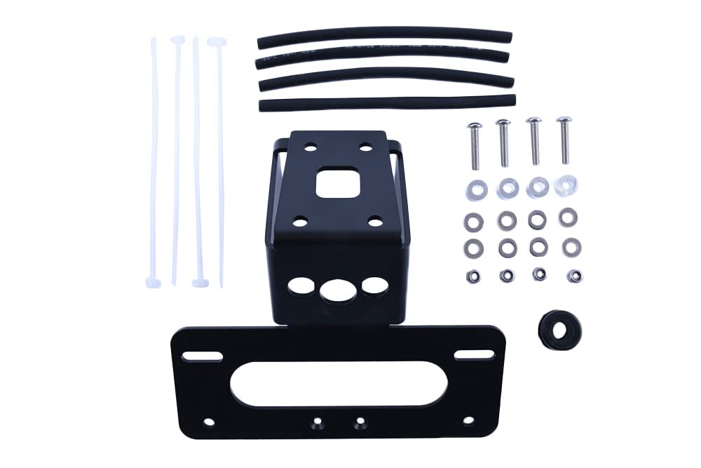 avdb-Moto Support de Plaque AVDB Compatible avec Kawasaki Z1000 2010-2013, Z1000SX ZXT00G 2011-2013, Z1000SX ZXT00L 2014-2016, Z1000SX ZXT00W 2017-2019, Ninja 1000SX ZXT02K 2020-2024 avec Catadioptre