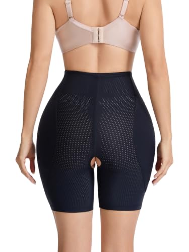 SEXYWG Women's Hip Pad Shapewear Tummy Control Hip Enhancer Mid High Waist | Removable Hip Pads| Double-Layer Tummy Control| Breathable Stretch Mesh| Open Crotch Shorts| for Weddings, Travel, Daily Wear - image 4