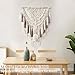 Lokeisna Macrame Wall Hanging, Woven Tapestry Beige & Dusty Rose Handmade Craft Macrame Wall Decor, Gallery & Nursery, Size 37.4” Lx27.5” W