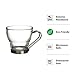 Bormioli Rocco Verdi Espresso Cup With Stainless Steel Handle, Set of 4, Gift Boxed, 3.5 ounces