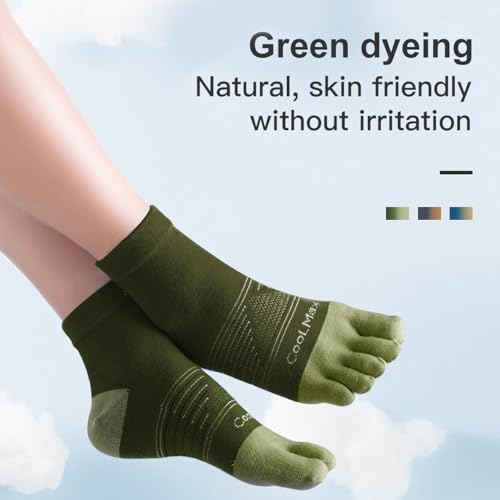 Image of Toe Socks Cool-max Running Socks for Men Women 3 Pairs Athletic Breathable Five Finger Socks